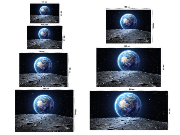 Fotomural Vinilo La Tierra desde la Luna