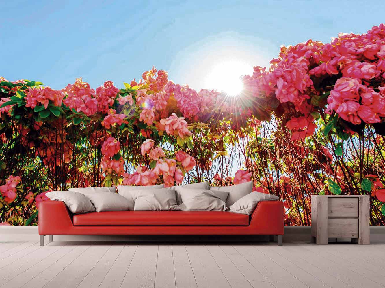 Fotomural Vinilo Para Pared Flores, 600 X 300 Cm