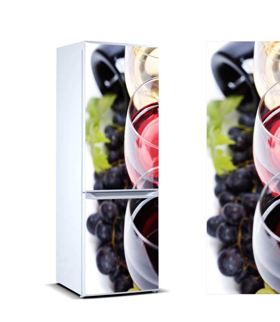 Oedim Vinilo Frigorífico Copa con Vino, 200x70cm, Vinilo Decorativo para  neveras, decoración para cocinas, Pegatina Nevera
