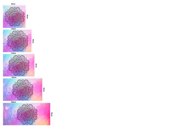 Alfombra juvenil mandala colorido (medidas 70 x 50 cm)