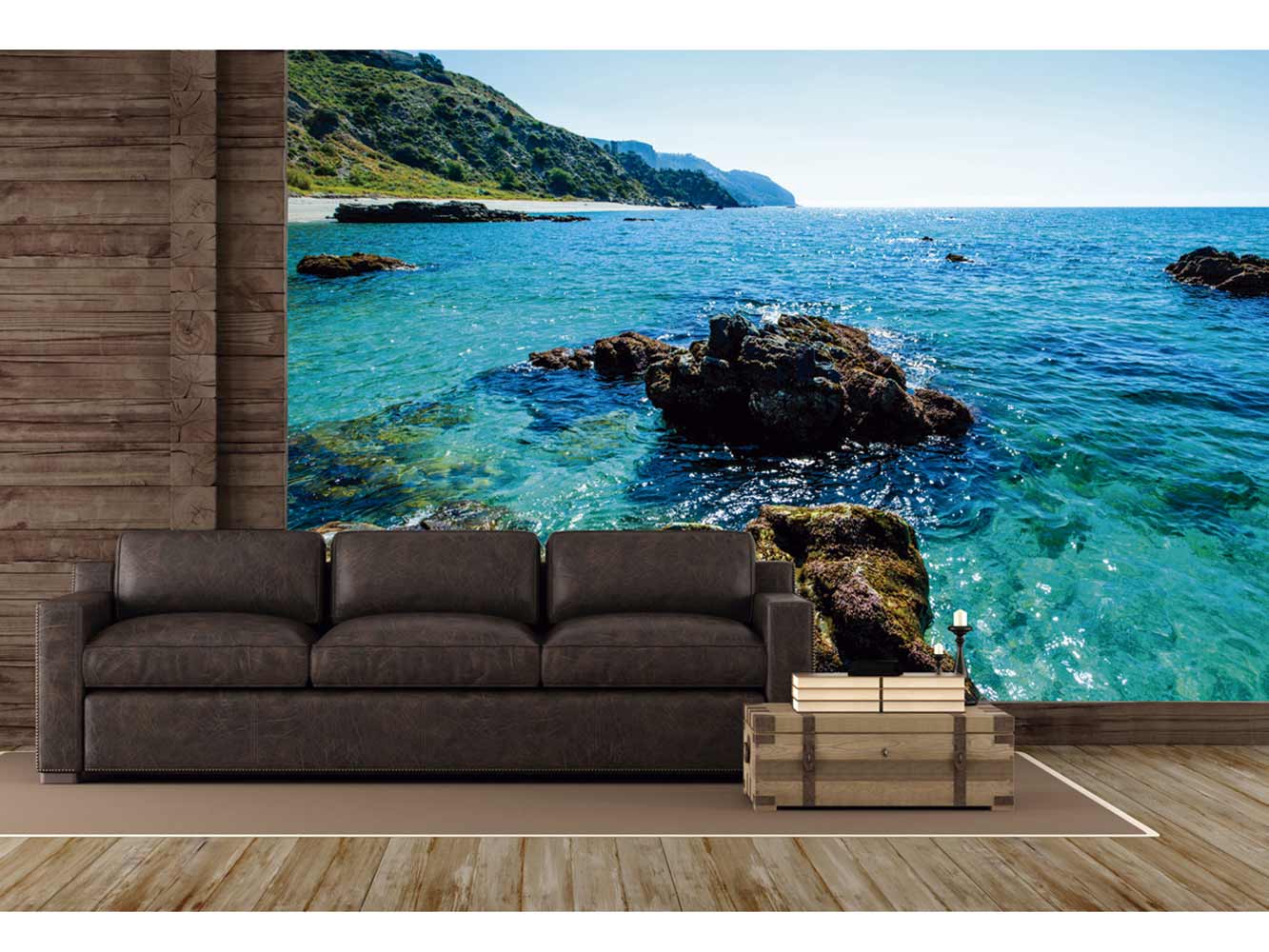 Fotomural Vinilo para Pared Playa Relax | Fotomural para Paredes | Mural |  Vinilo Decorativo | Varias Medidas 100 x 70 cm | Decoración comedores