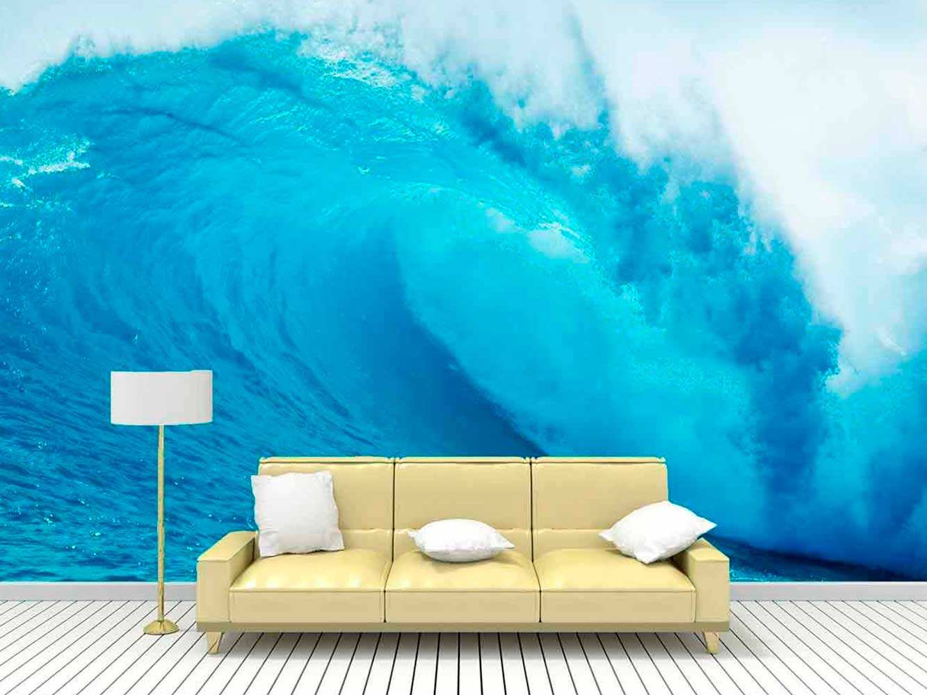 Vinilo adhesivo de pared de conchas de mar, imagen de océano, dormitorio,  cuarto de baño, sala de estar, imagen artística de la imagen de Peel &  Stick