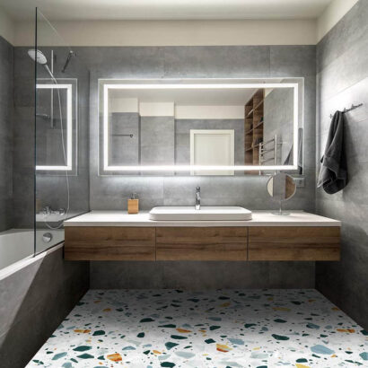 Azulejos de diseño moderno - Vinilo autoadhesivo lavable para suelos